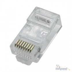 Plug Conector Rj45 Cat5e De Passagem Refil c/ 5 unidades